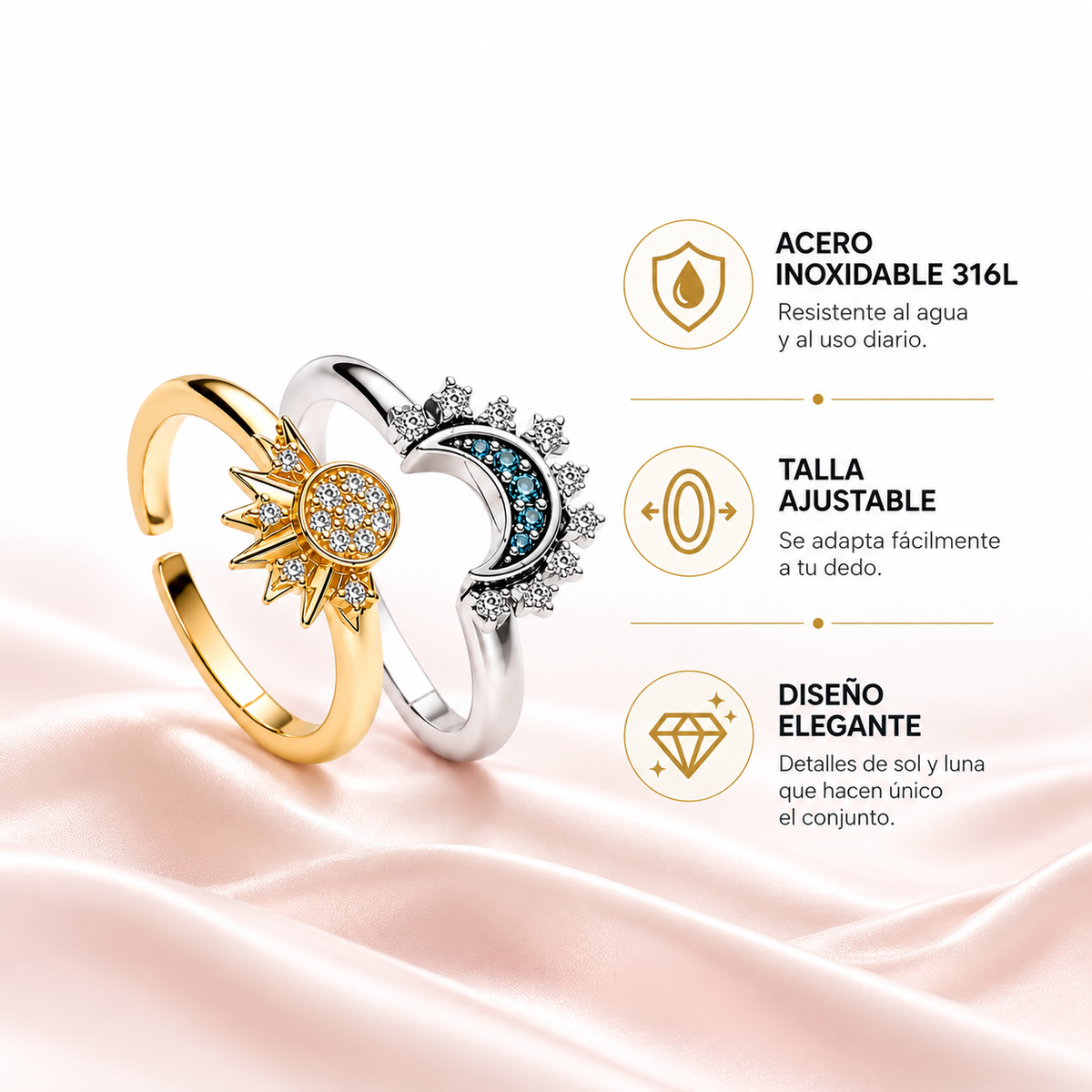 Sun and Moon ring features